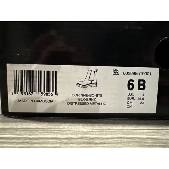 Lauren Ralph Lauren Corinne Leather Chelsea Boots Pull On Black Bronze Size 6B - Picture 16 of 16